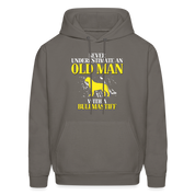 Never underestimate an old man with a Bullmastiff Unisex Hoodie - asphalt gray