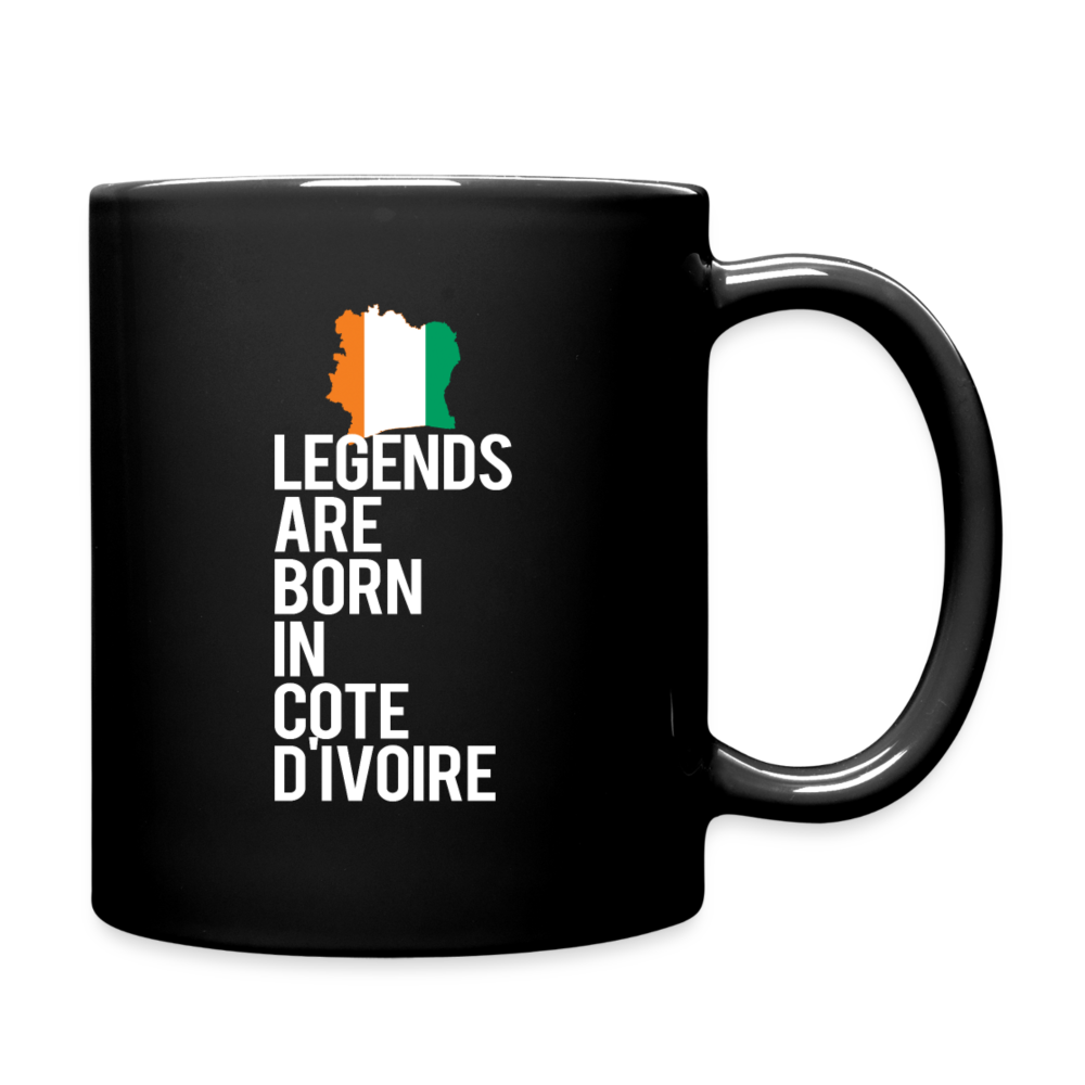 Legends are born in Cote d'Ivoire Full Color Mug - black