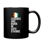 Legends are born in Cote d'Ivoire Full Color Mug - black