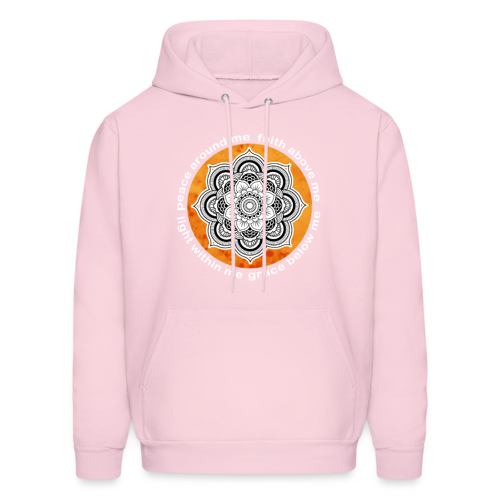 Buddhist Hoodie - Peace around me, face above me, light within me, grace below me Crewneck Gift - pale pink