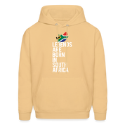 Legends are born in South Africa Unisex Hoodie - light gold 
