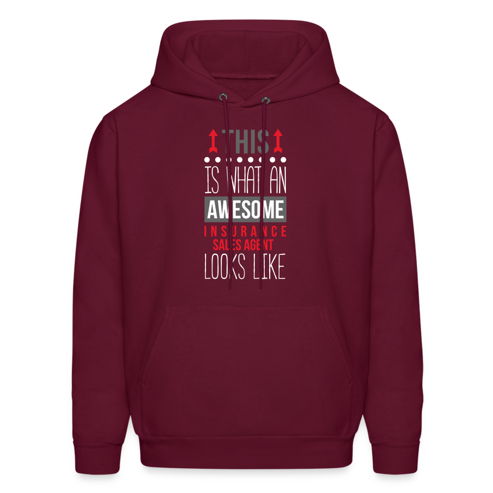 This is what an awesome Insurance Sales Agent looks like S00091 Men's Hoodie - burgundy