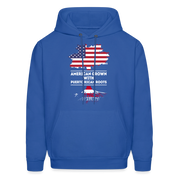 S00375  Puerto Rican Roots Hoodie - American Grown with puerto rican roots Men's Hoodie - royal blue
