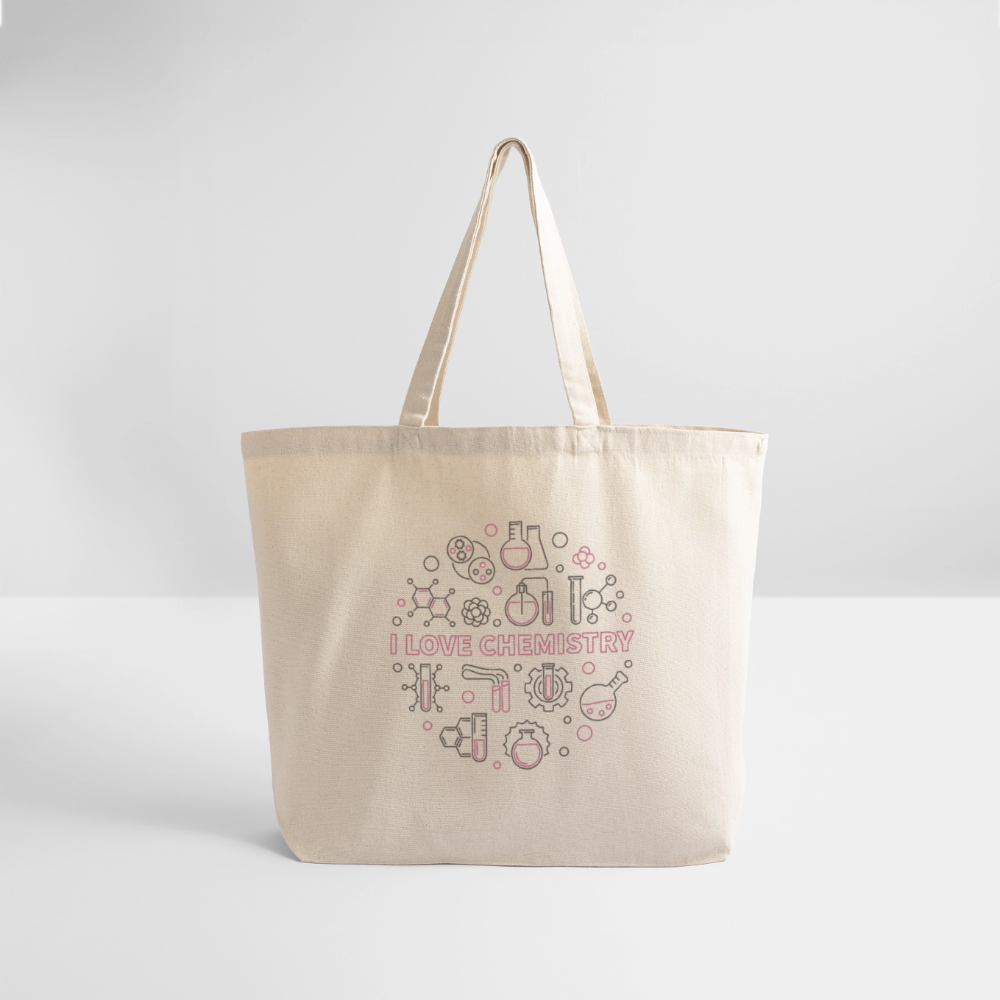 I love chemistry Natural cotton tote bag Eco-Friendly Cotton Tote - natural