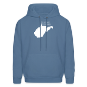 S00048 West Virginia- Home grown Men's Hoodie - denim blue