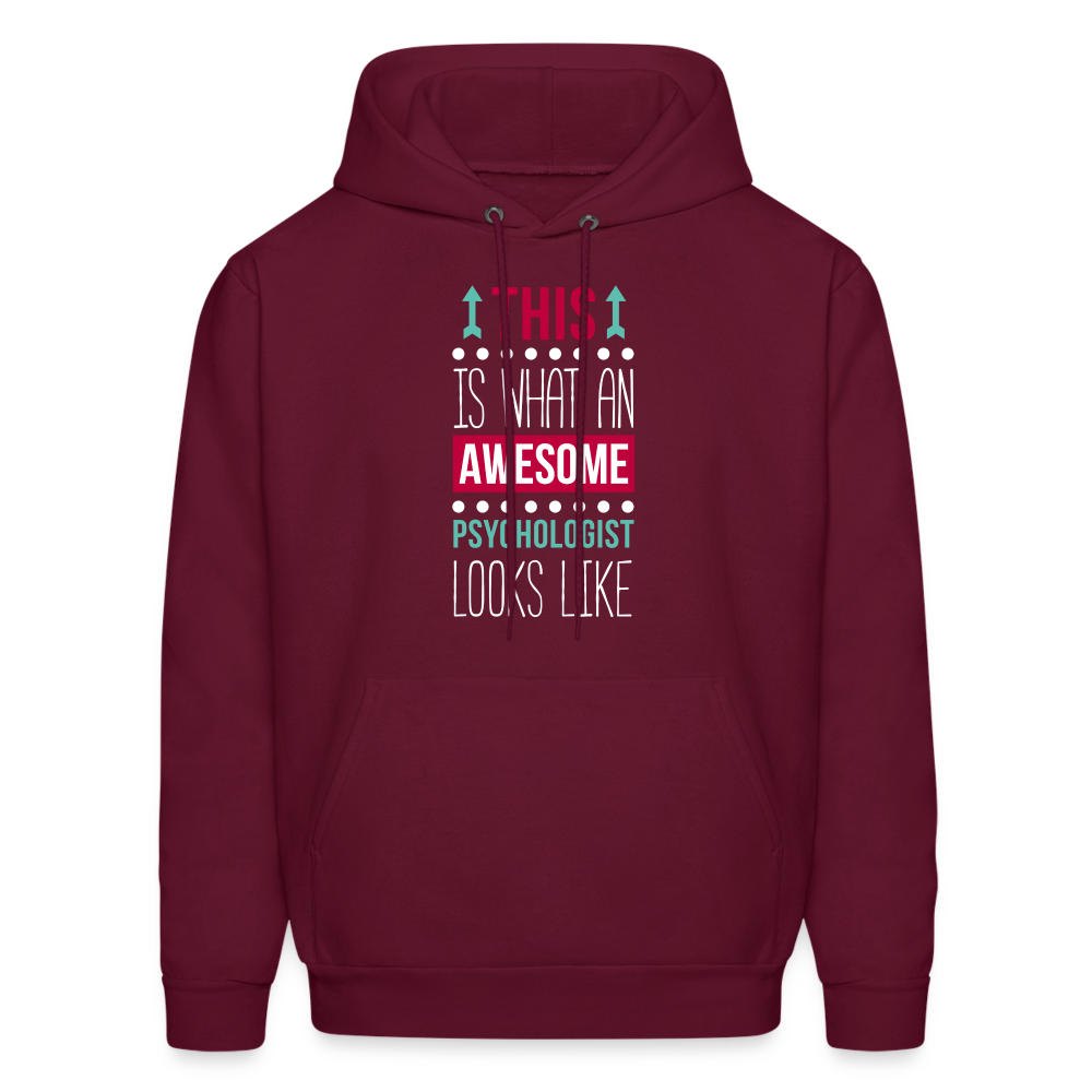 Psychologist This is what an awesome Psychologist looks like S00107 Men's Hoodie - burgundy