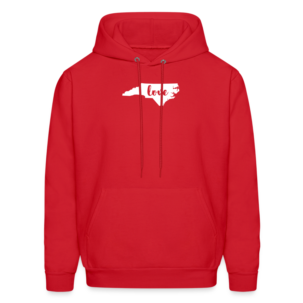 S00033 North Carolina- Love Men's Hoodie - red