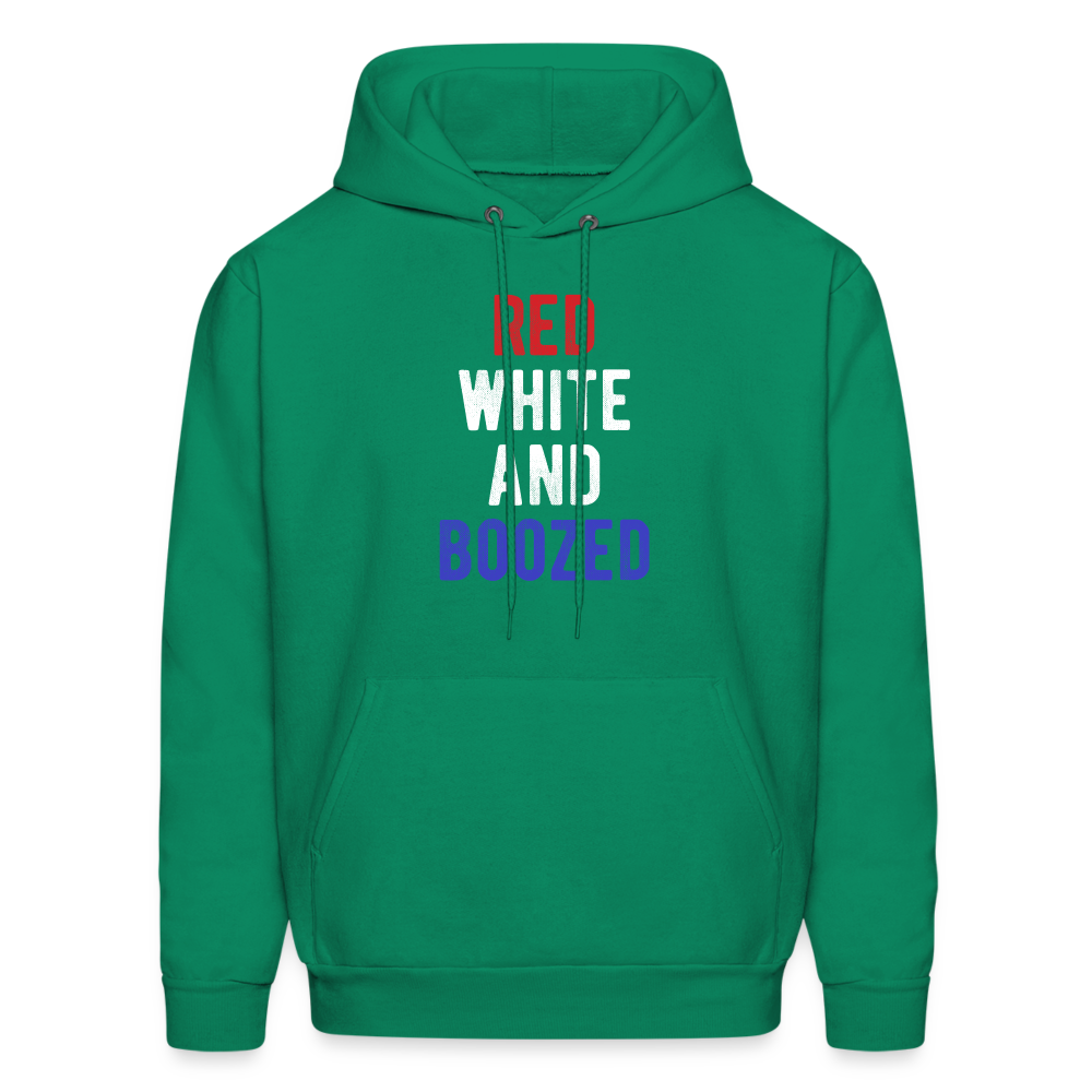 Patriot Red white and boozed  S00051 Men's Hoodie - kelly green