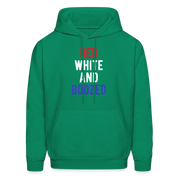 Patriot Red white and boozed  S00051 Men's Hoodie - kelly green