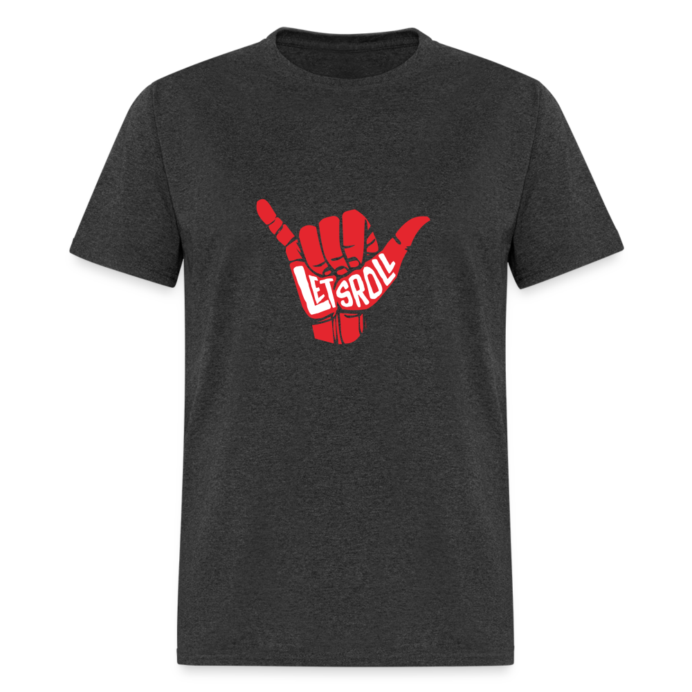 S00347 BJJ Let's roll Gift, Woman's tee, Unisex T-shirt, V-neck, Summer ApparelUnisex Classic T-Shirt - heather black