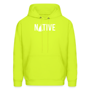 S00029 New Hampshire- Native Men's Hoodie - safety green
