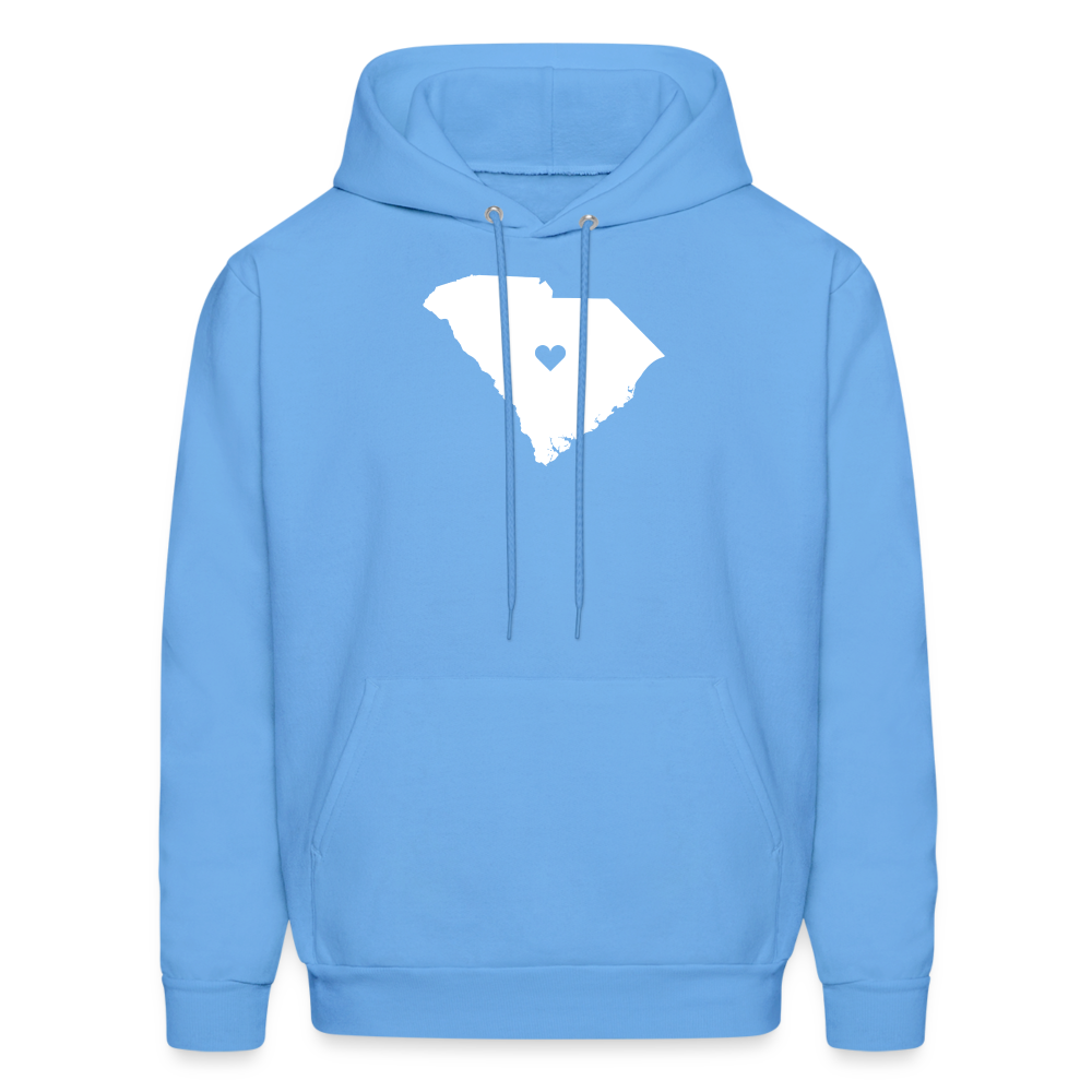 S00040 South Carolina-Love  Men's Hoodie - carolina blue
