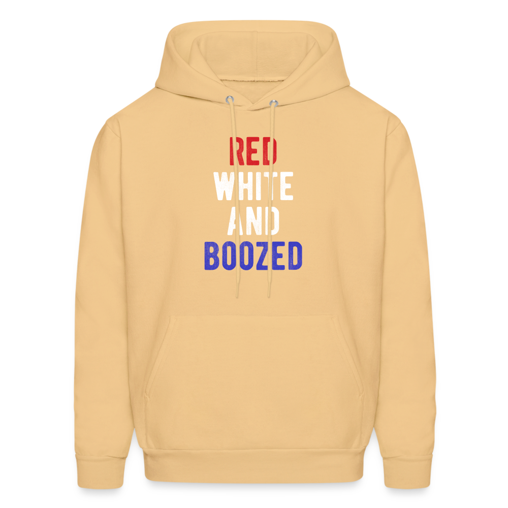 Patriot Red white and boozed  S00051 Men's Hoodie - light gold 