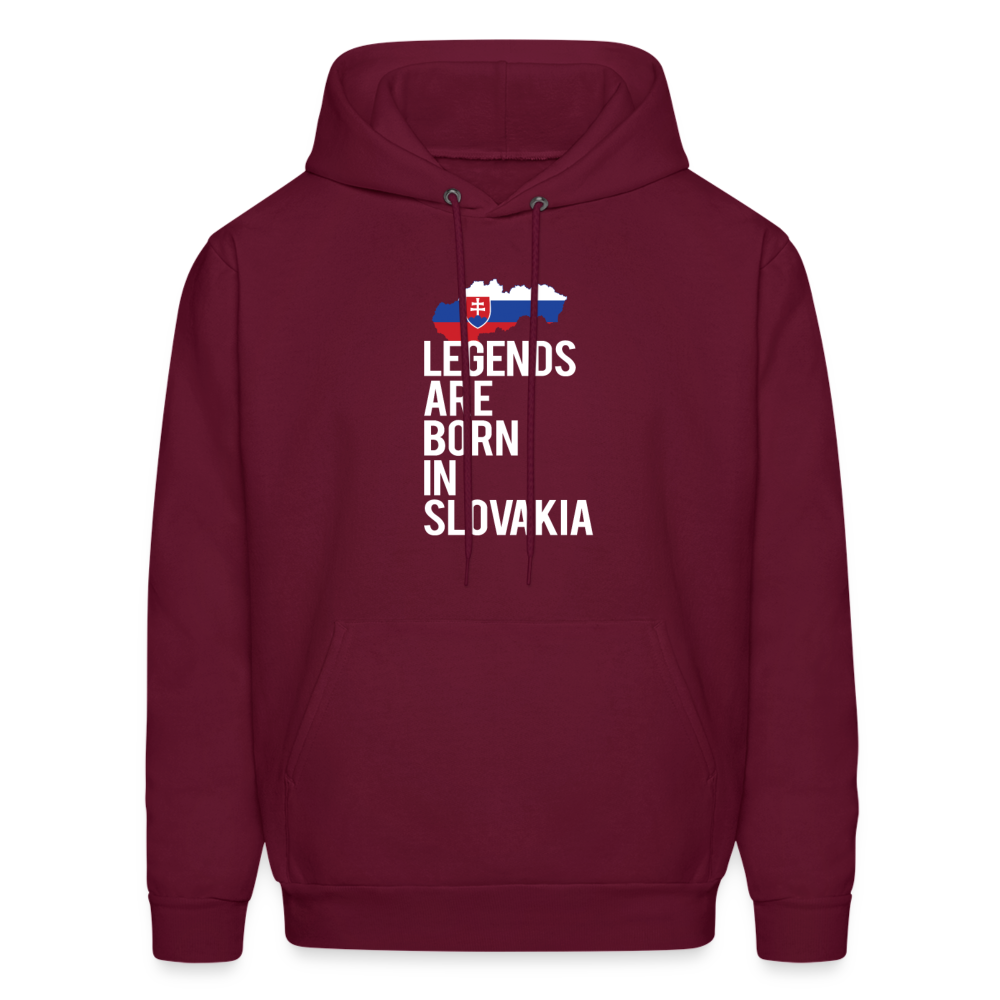 Legends are born in Slovakia Unisex Hoodie - burgundy