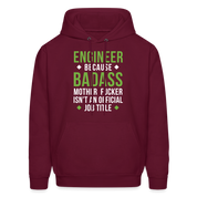 S00145  Engineer Hoodie - Engineer because badass mother fucker isn't an official job title Crewneck Gift Men's Hoodie - burgundy