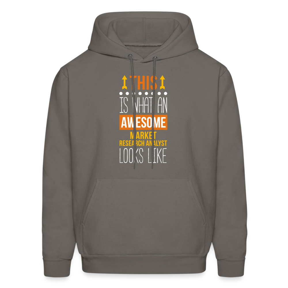 Market Research Analyst This is what an awesome Market Research Analyst looks like  S00087 Men's Hoodie - asphalt gray