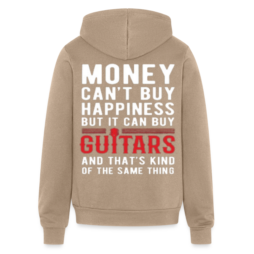 S00312 Money can't buy happiness, but it can buy guitars and that's kind of the same thing Unisex Full Zip Hoodie - tan