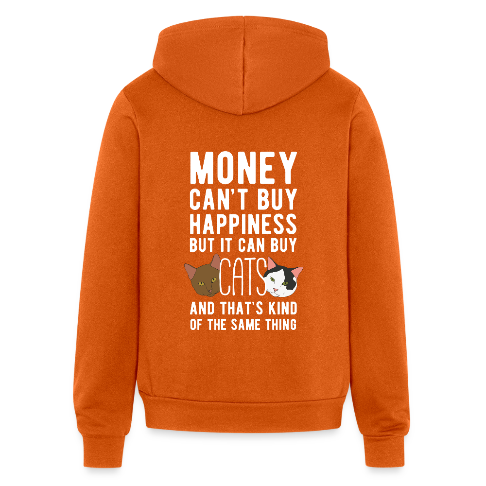 Money can't buy happiness, but it can buy cats and that's kind of the same thing Gildan Heavy Blend Adult Zip Hoodie - autumn