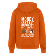 Money can't buy happiness, but it can buy cats and that's kind of the same thing Gildan Heavy Blend Adult Zip Hoodie - autumn