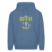 Never underestimate an old man who loves racing Unisex Hoodie - denim blue