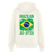 Brazilian Jiu Jitsu Flag Gildan Heavy Blend Adult Zip Hoodie - vintage white