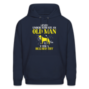 Never underestimate an old man with a Bullmastiff Unisex Hoodie - navy