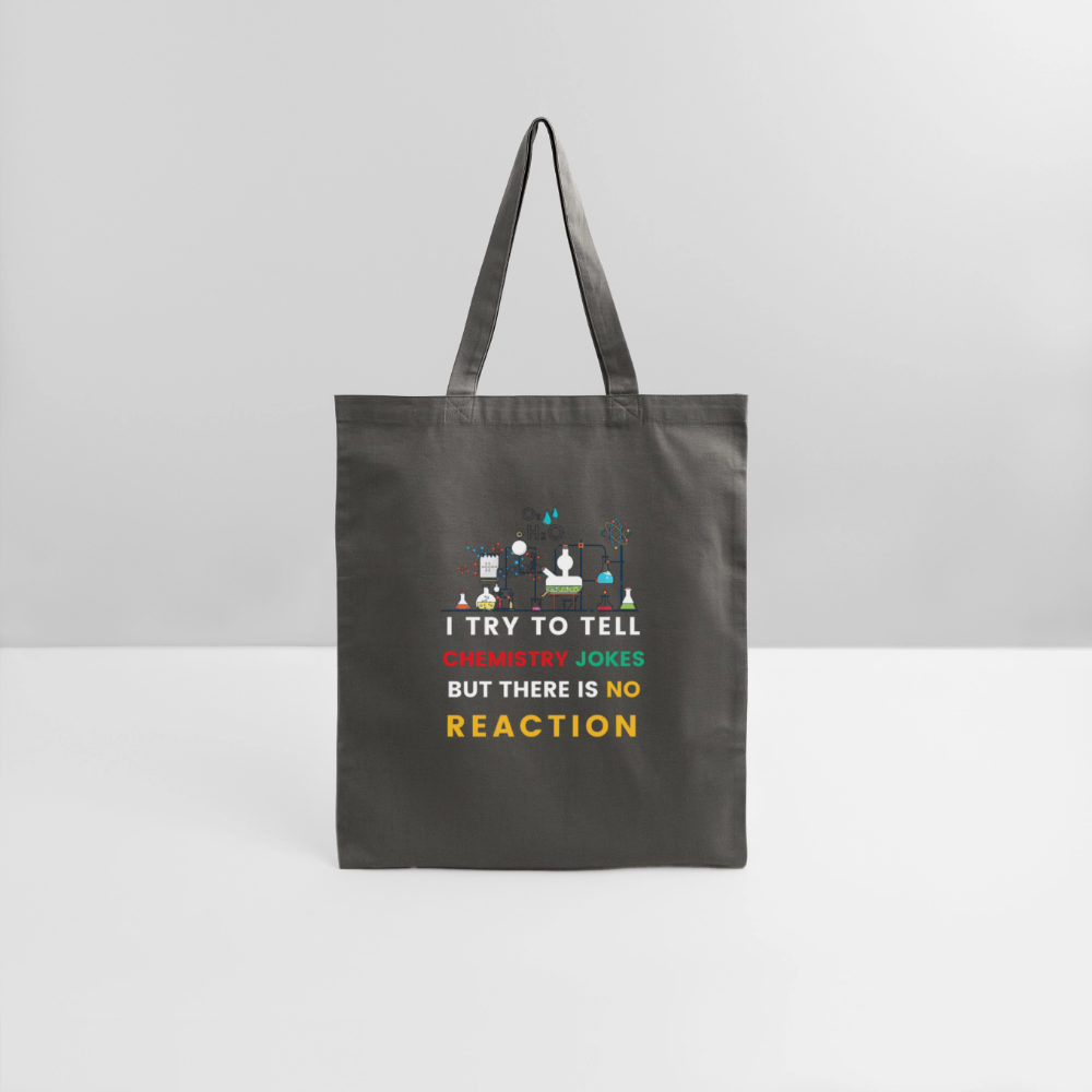 Chemistry jokes new design 2025 tote bag - charcoal