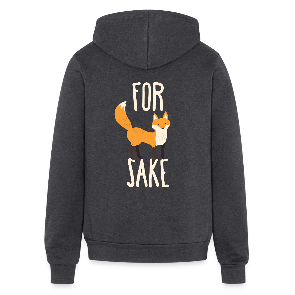 For fox sake Unisex Zip Hoodie Funny Gift Zip Hoodie S00237 - charcoal grey