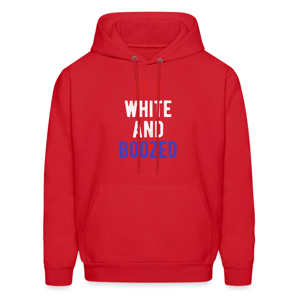Patriot Red white and boozed  S00051 Men's Hoodie - red