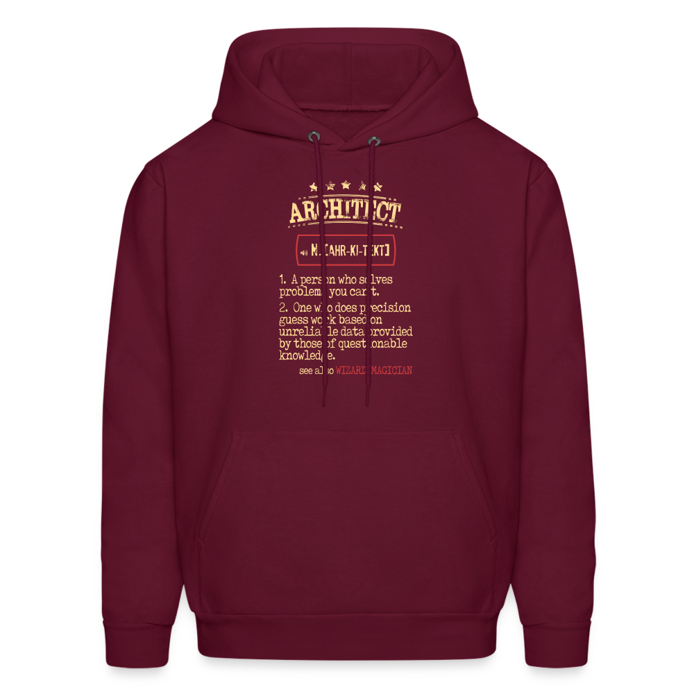 Architect see also WIZARD, MAGICIAN Men's Hoodie - burgundy