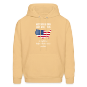 Patriot History began July 4th, 1776, everything before that was a mistake  S00055 Men's Hoodie - light gold 