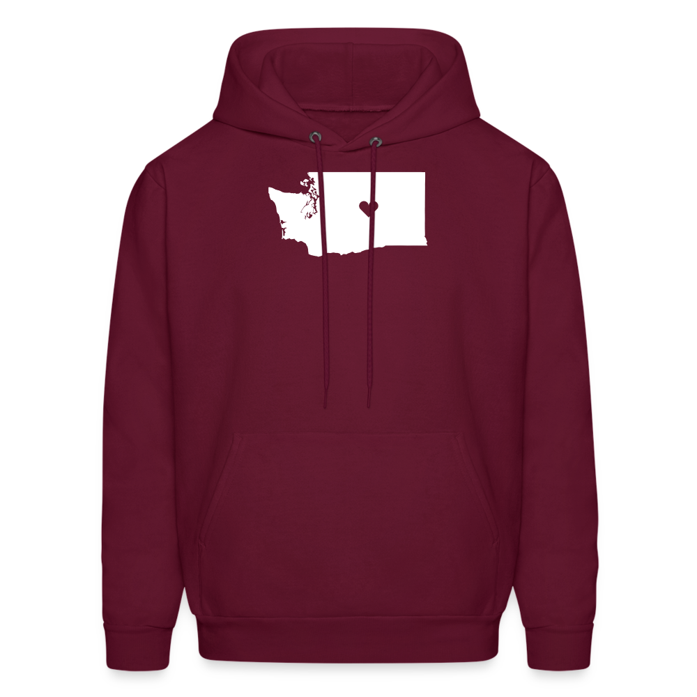 S00047 Washington -Love Men's Hoodie - burgundy
