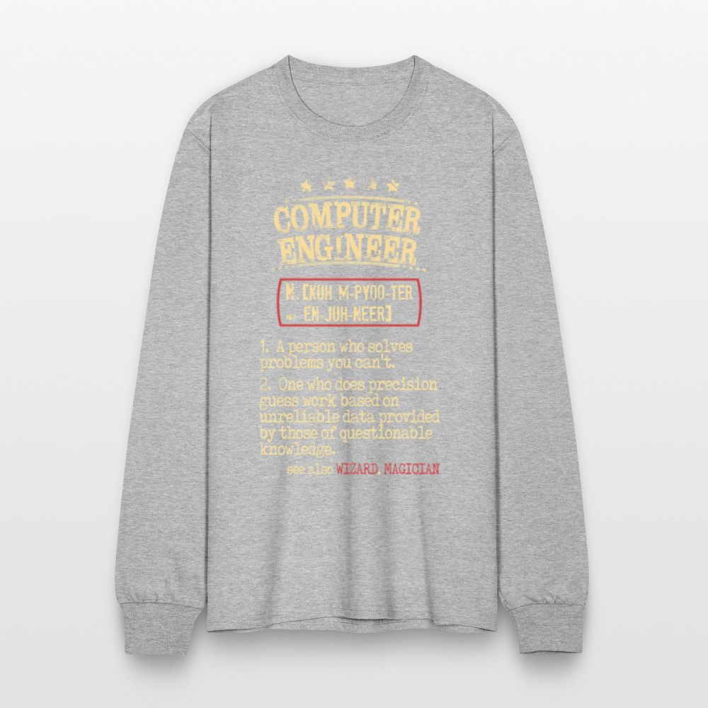 K00800 Computer Engineer crewneck - Computer Engineer see also WIZARD, MAGICIAN, - heather gray