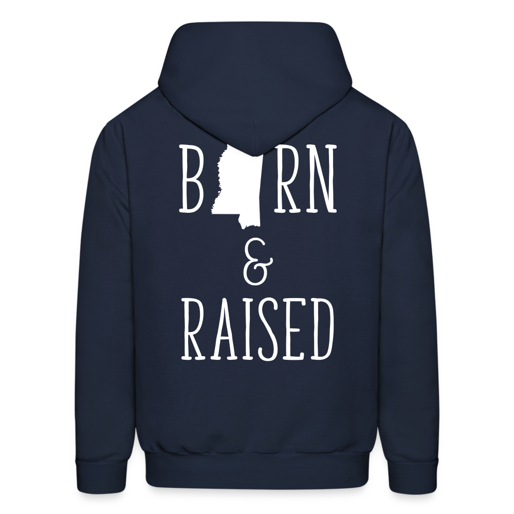 S00024 Mississippi Born & raised  Men's Hoodie - navy