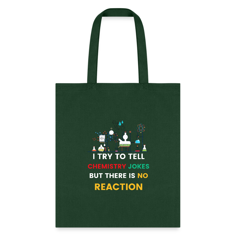 Chemistry jokes tote bag new design 2025 - forest green