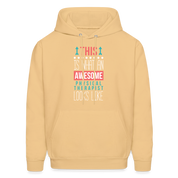 Physical therapist Hoodie - This is what an awesome Physical therapist looks like S00068 Men's Hoodie - light gold 