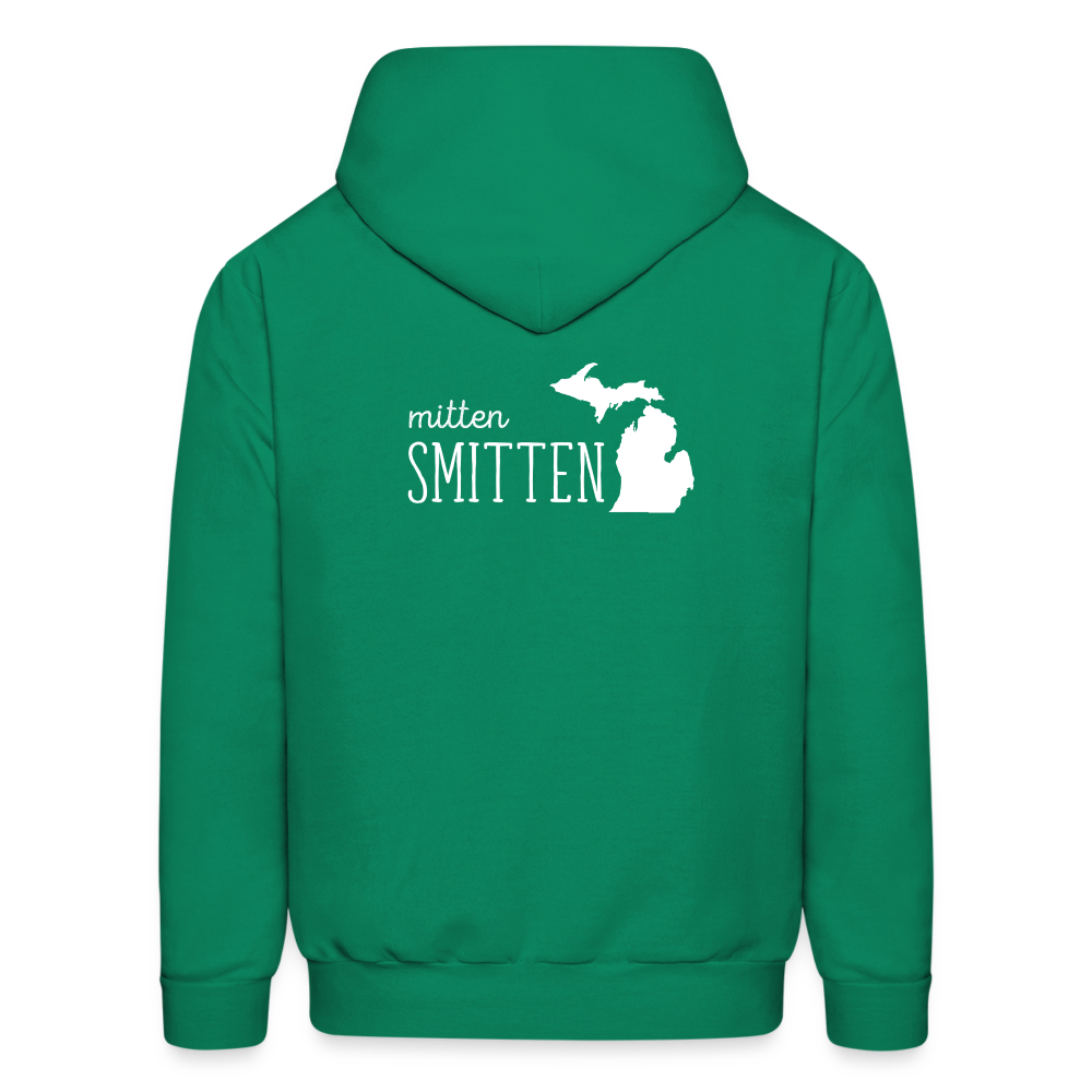 S00022 Michigan Mitten smitten Men's Hoodie - kelly green