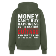 S00312 Money can't buy happiness, but it can buy guitars and that's kind of the same thing Unisex Full Zip Hoodie - military green