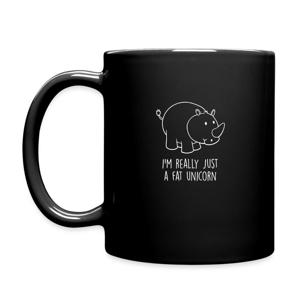 K00887  Funny Unicorns i'm really just a fat unicorn  Mug - black