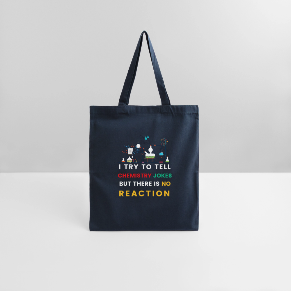 Chemistry jokes new design 2025 tote bag - navy