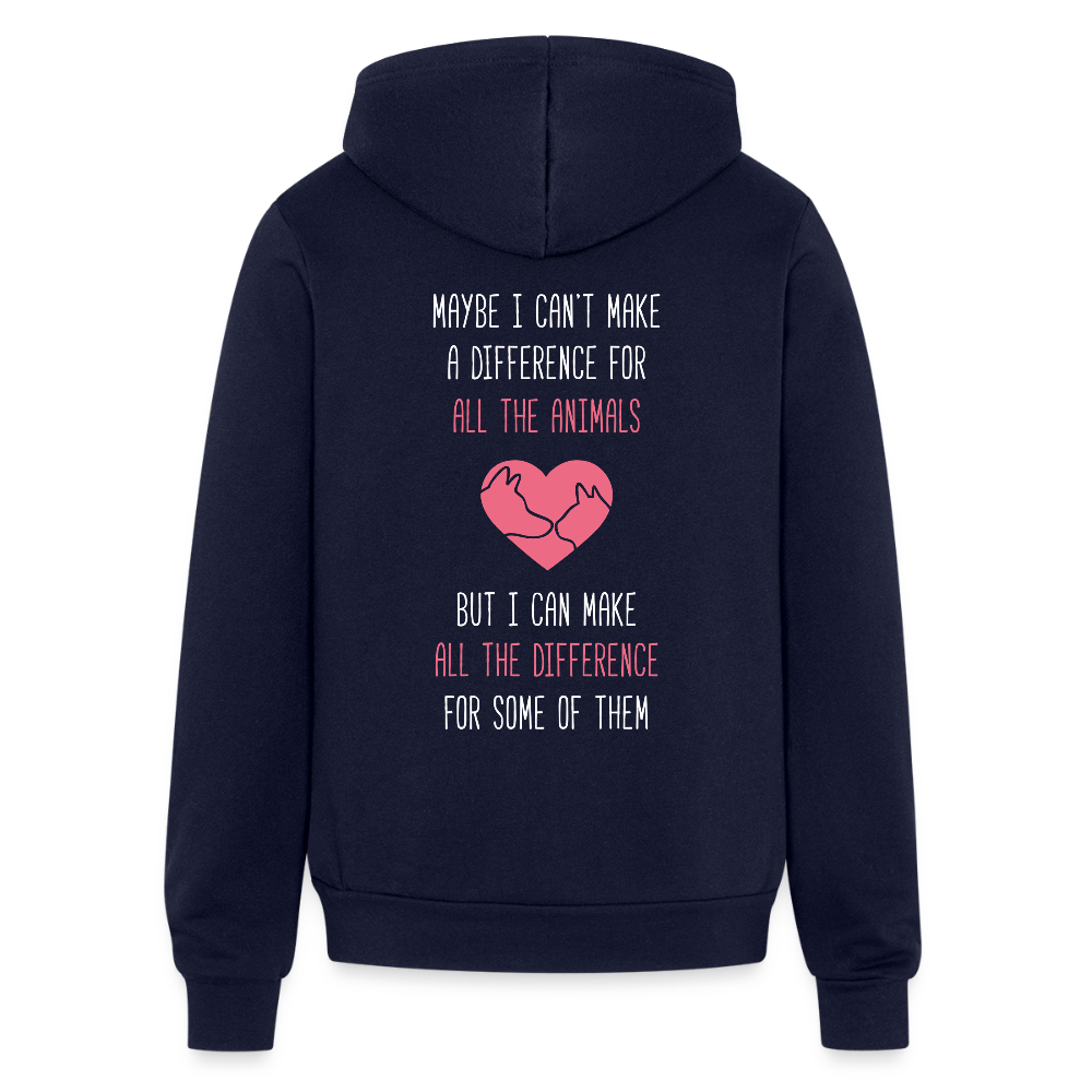 Maybe I can't make a difference for all the animals, but I can make all the difference for some of them  S00058 - navy