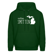 S00022  Personalizable Michigan Mitten smitten Gift, Unisex Longsleeve, Hoodie, Crewneck long sleeve, Sweatshirt, JerseyMen's Hoodie - forest green