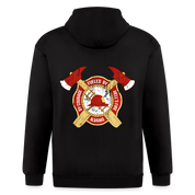 S00588 Fueled by hell's fire, driven by courage Unisex Zip Hoodie Firefighter Gift - black