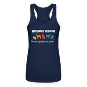 S00747 Tank Top Veterinary medicine Women’s Performance Racerback Tank Top - navy