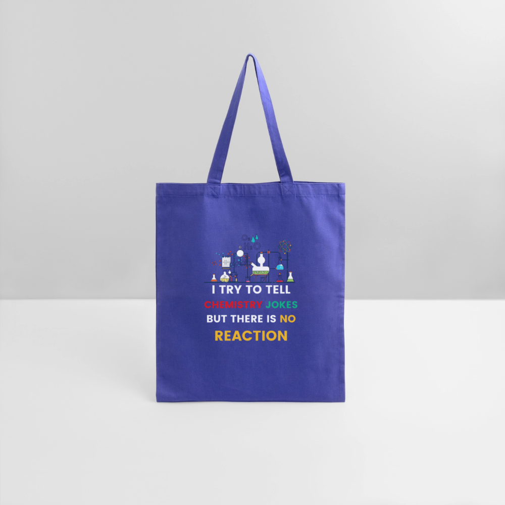 Chemistry jokes tote bag new design 2025 - royal blue