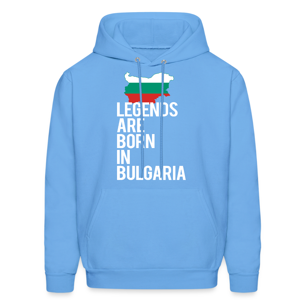 Men hoodie K00414 Bulgaria Hoodie - Legends are born in Bulgaria, Bulgarian Gift  Men's Hoodie - carolina blue