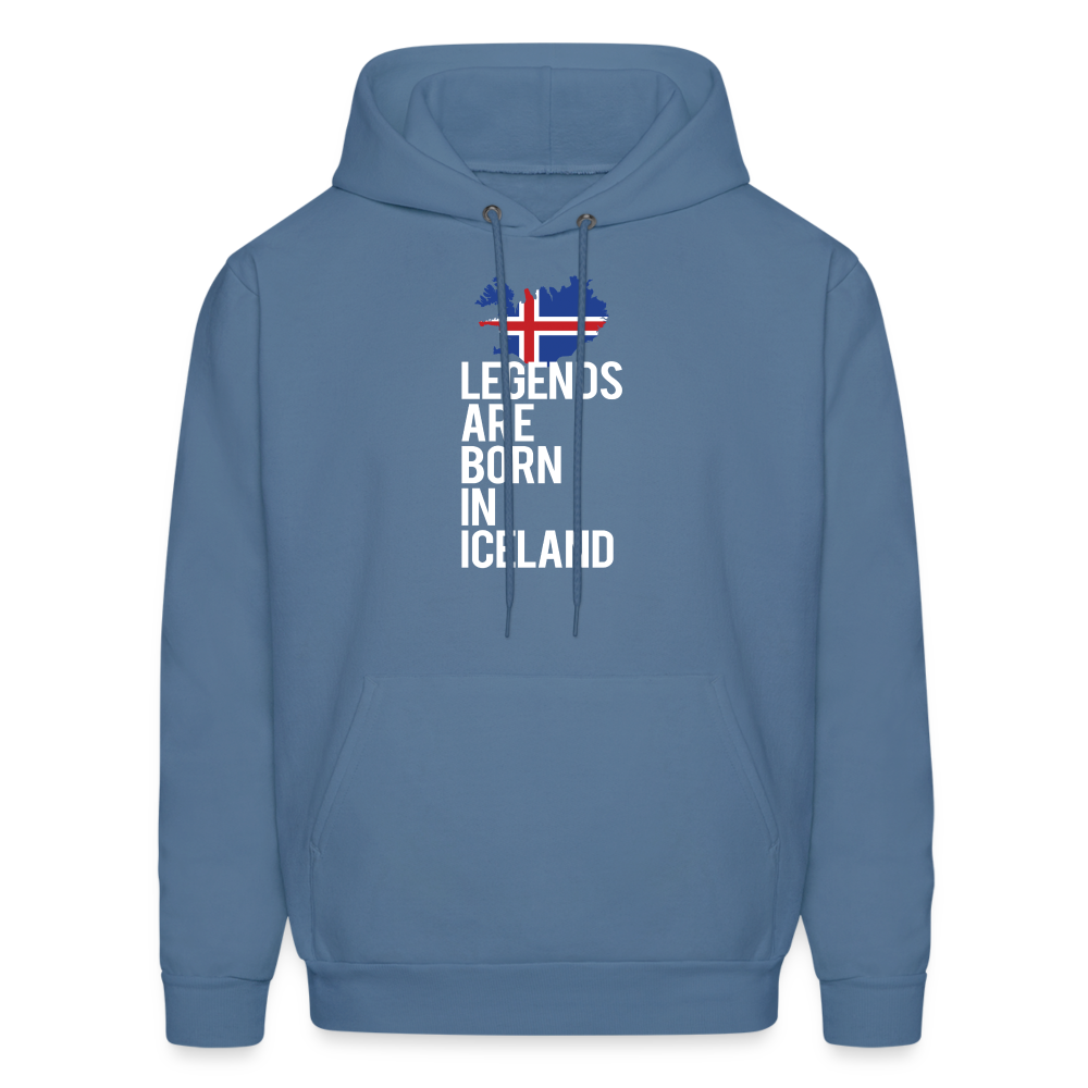 Legends are born in Iceland Men's Hoodie - denim blue