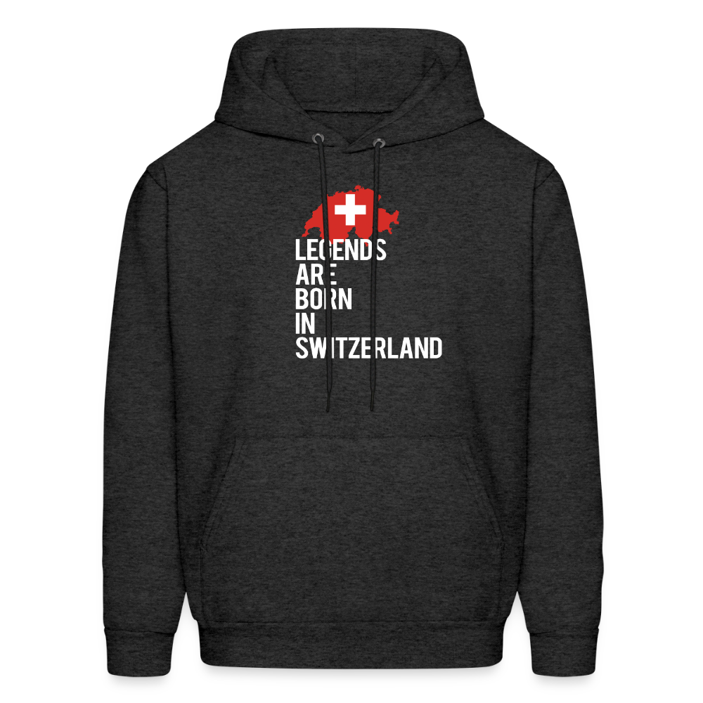 Legends are born in Switzerland Unisex Hoodie - charcoal grey