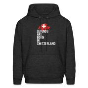 Legends are born in Switzerland Unisex Hoodie - charcoal grey