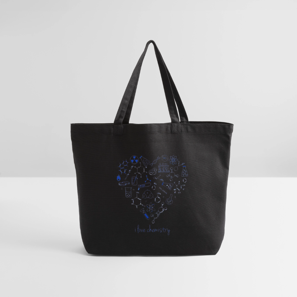 I love chemistry heart design Tote Bag - black